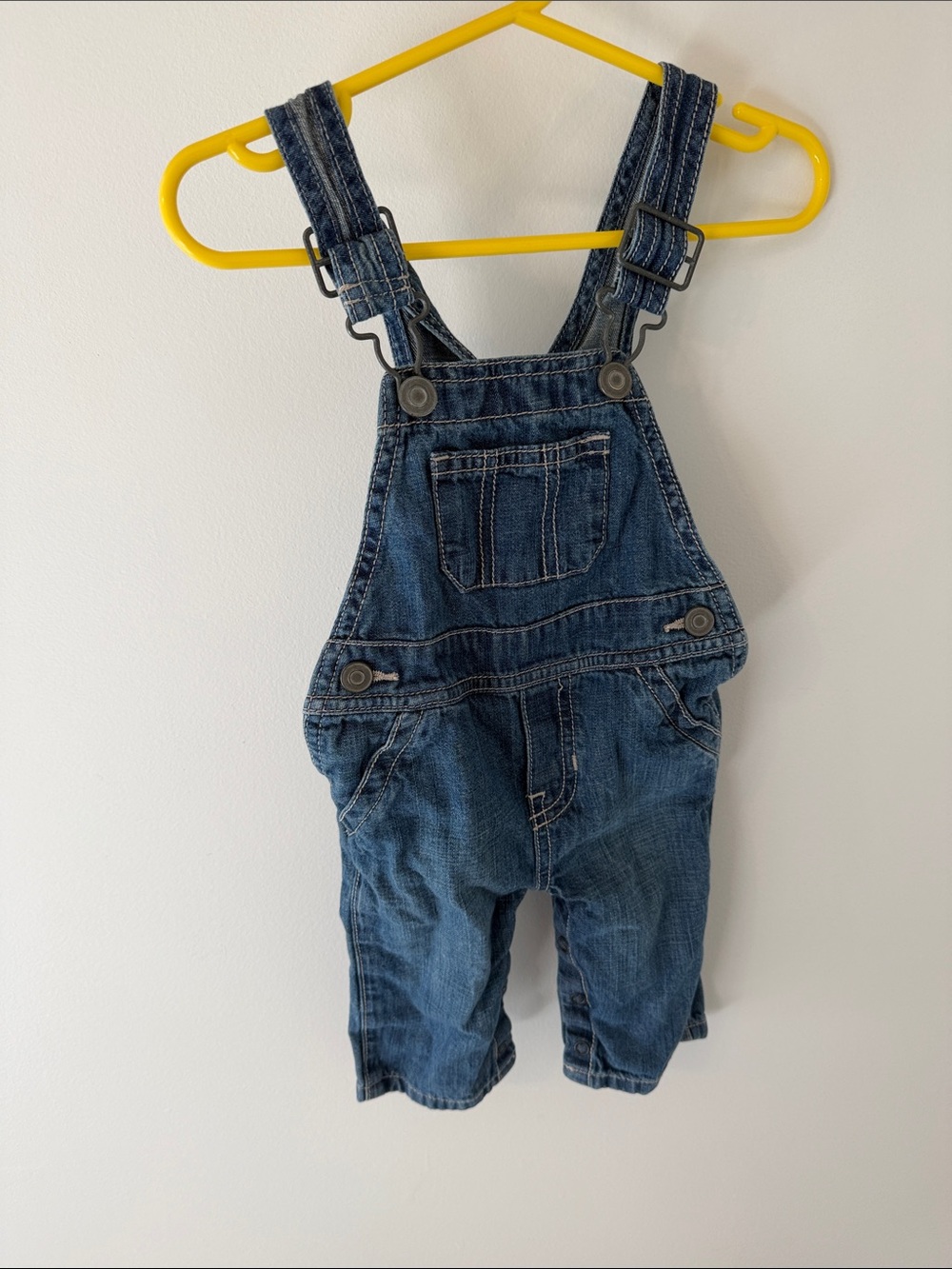 The Children's Place Dark Blue Denim Baby Overalls